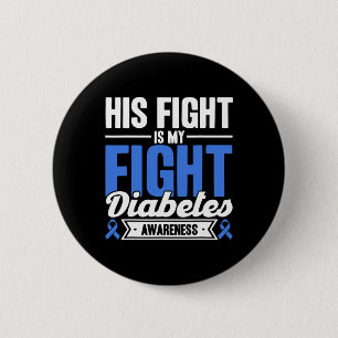 Badge Rond 5 Cm Sa Lutte Est Ma Lutte Contre Le Diabète