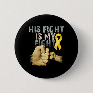 Badge Rond 5 Cm Sa lutte est ma lutte Sensibilisation au cancer in