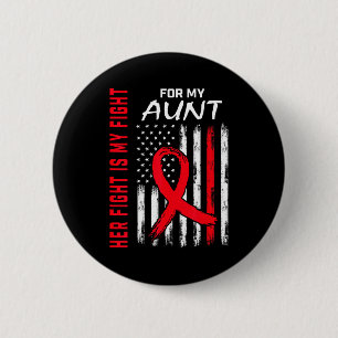 Badge Rond 5 Cm Sa lutte est ma lutte Tante Sensibilisation aux ma