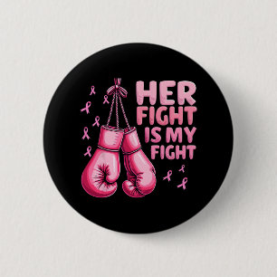 Badge Rond 5 Cm Sa Lutte Est Mon Combat Boxe Gant Cancer Du Sein U