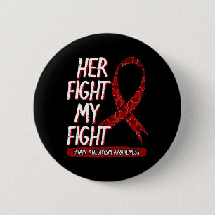 Badge Rond 5 Cm Sa Lutte Est Mon Combat Cerveau Aneurysme Sensibil