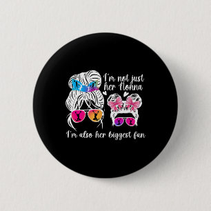 Badge Rond 5 Cm Sa plus grande fan encourage Nonna d'une meneuse d