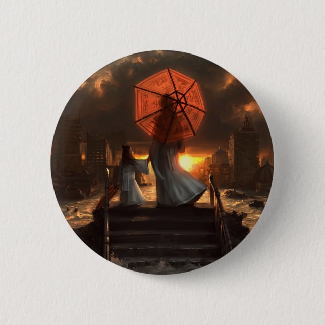 Badge Rond 5 Cm Sa silhouette silencieuse (Devant)