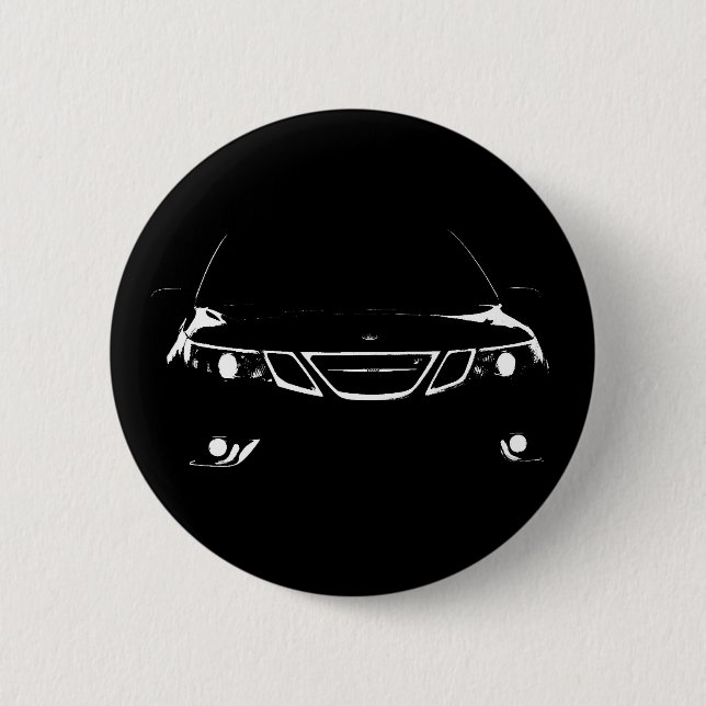 Badge Rond 5 Cm Saab 9-3 boutons aériens (Devant)