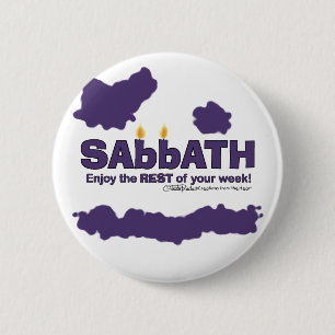 Badge Rond 5 Cm Sabbat aux bougies - Profitez du reste de votre se