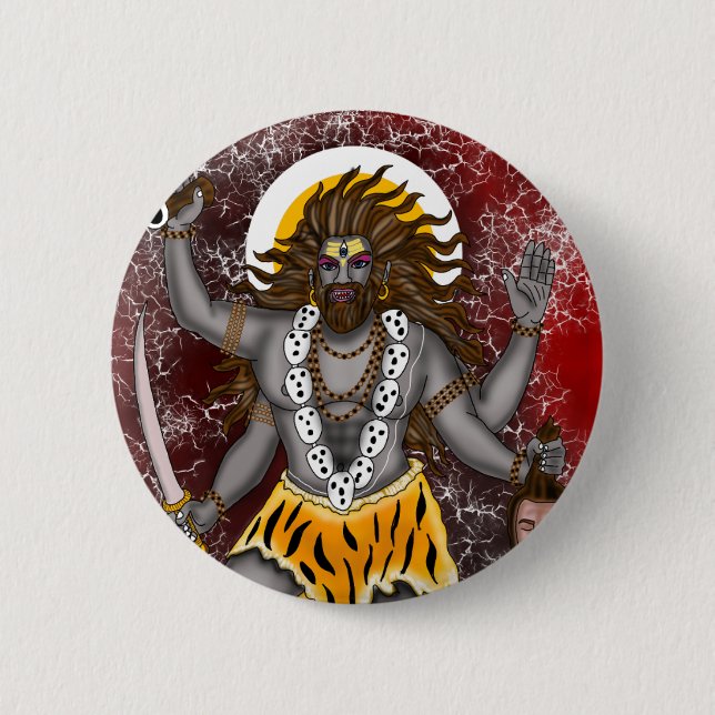 Badge Rond 5 Cm Sac Bhairava Tout Compris (Devant)