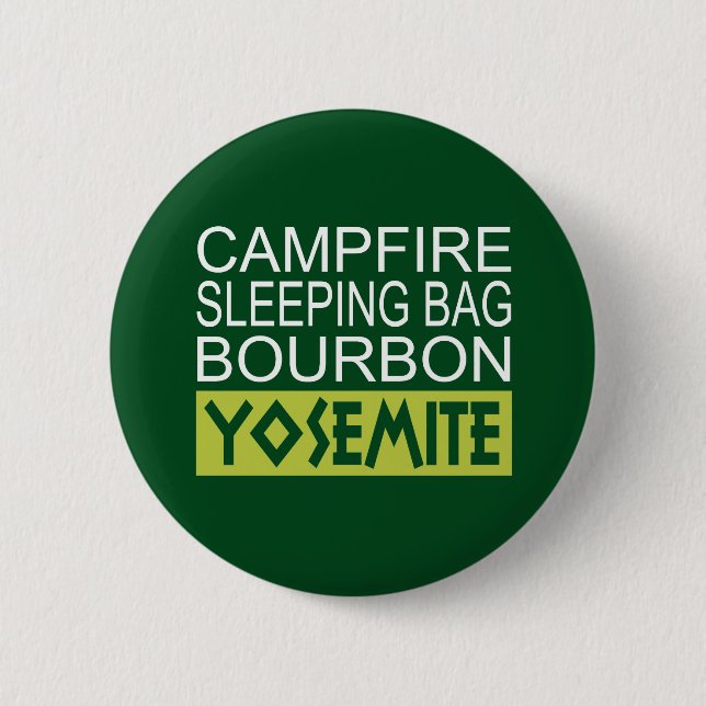 Badge Rond 5 Cm Sac couché de feu Bourbon Yosemite (Devant)