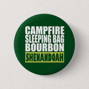 Badge Rond 5 Cm Sac couché de feu de camp Bourbon Shenandoah