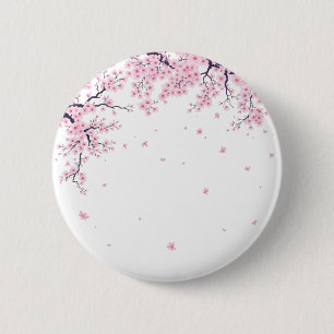 Badge Rond 5 Cm Sac en toile Art Japonais Fleur de Cerisier Sakura