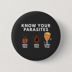 Badge Rond 5 Cm Sachez que vous êtes des parasites Anti-Trump Humo