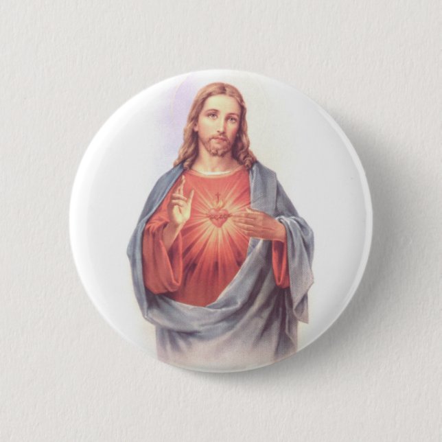 Badge Rond 5 Cm SacredHeartJesus (Devant)