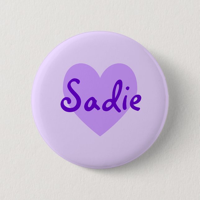 Badge Rond 5 Cm Sadie en violet (Devant)