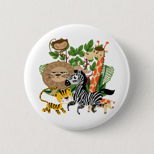 Badge Rond 5 Cm Safari animal