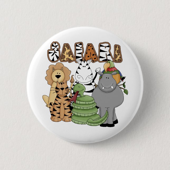 Badge Rond 5 Cm Safari animal (Devant)