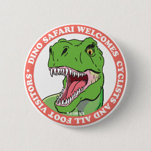 Badge Rond 5 Cm Safari de dinosaure