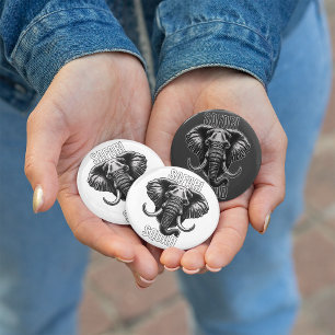 Badge Rond 5 Cm Safari Squad African Elephant Zoo Aventure