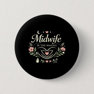 Badge Rond 5 Cm Sage-femme infirmière Travailleuse de naissance Ét