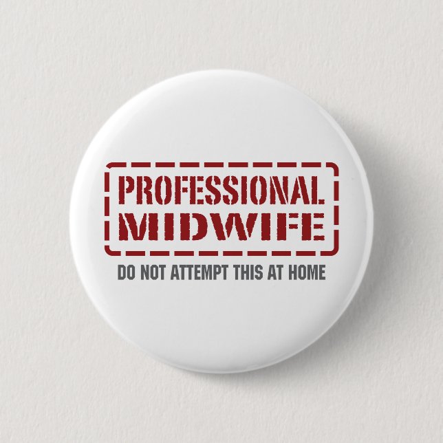 Badge Rond 5 Cm Sage-femme professionnelle (Devant)