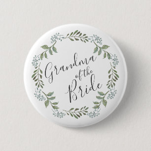 Badge Rond 5 Cm Sage Greenery Grandma de la mariée