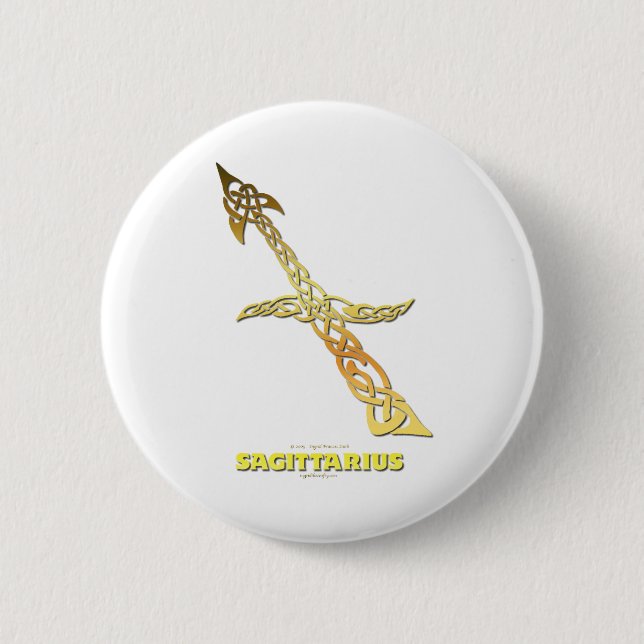 Badge Rond 5 Cm Sagittaire de série d'Astrocelt (Devant)