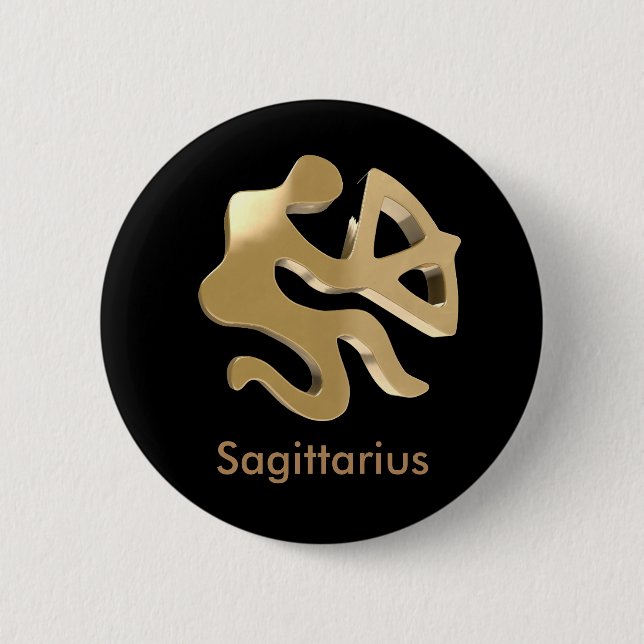Badge Rond 5 Cm Sagittaire, Sagittario (Devant)