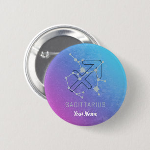 Badge Rond 5 Cm Sagittaire Zodiaque Horoscope Star Constellation