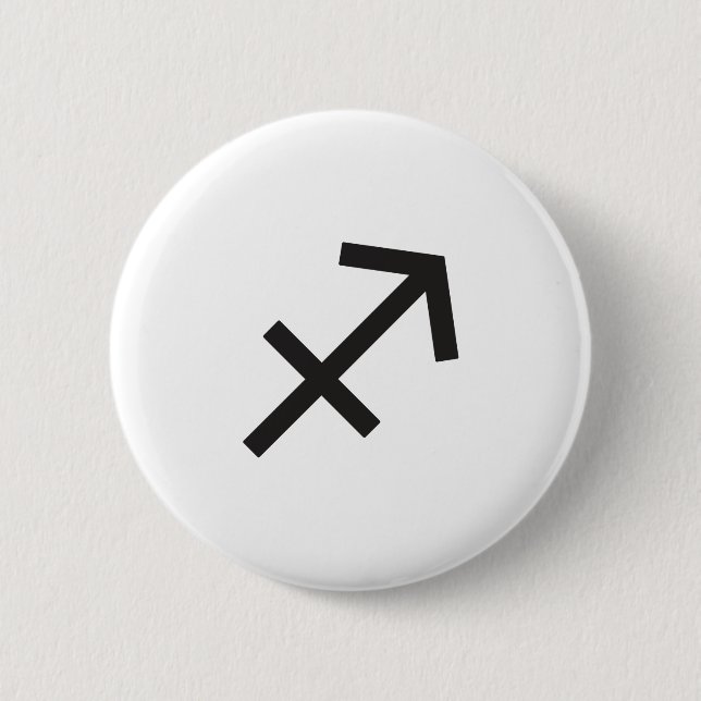 BADGE ROND 5 CM SAGITTARIUS, SYMBOLE HOROSCOPE (Devant)