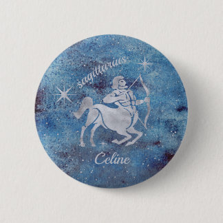 Badge Rond 5 Cm Sagittarius Zodiac Sign Button