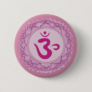 Badge Rond 5 Cm Sahasrara ou couronne chakra Insigne rond