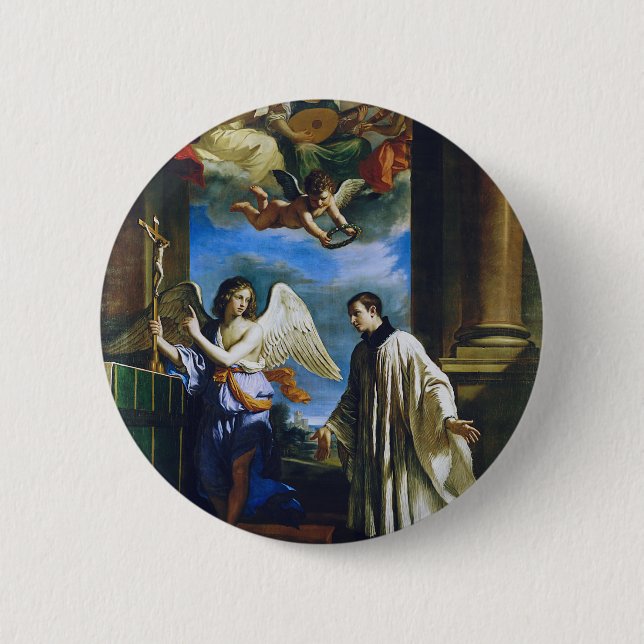 Badge Rond 5 Cm Saint Aloysius Gonzaga (Devant)