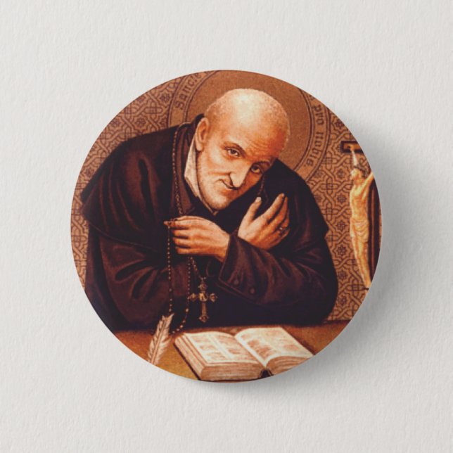 Badge Rond 5 Cm Saint Alphonse de Liguori (Devant)