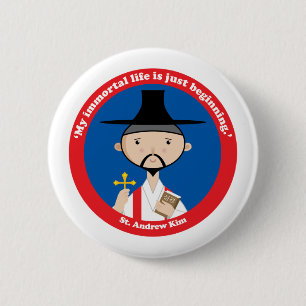 Badge Rond 5 Cm Saint Andrew Kim