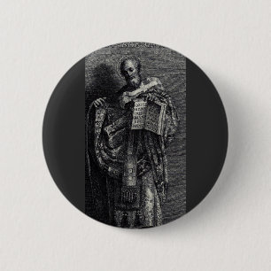 Badge Rond 5 Cm Saint Athanase d'Alexandrie Art Graphique