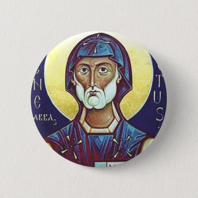 Badge Rond 5 Cm Saint Benoît de Nursie (Devant)