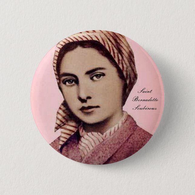 BADGE ROND 5 CM SAINT BERNADETTE SOUBIROUS (Devant)