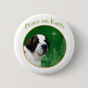 Badge Rond 5 Cm Saint Bernard Peace