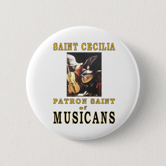 BADGE ROND 5 CM SAINT CECILIA (Devant)