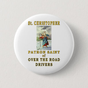 BADGE ROND 5 CM SAINT CHRISTOPHER
