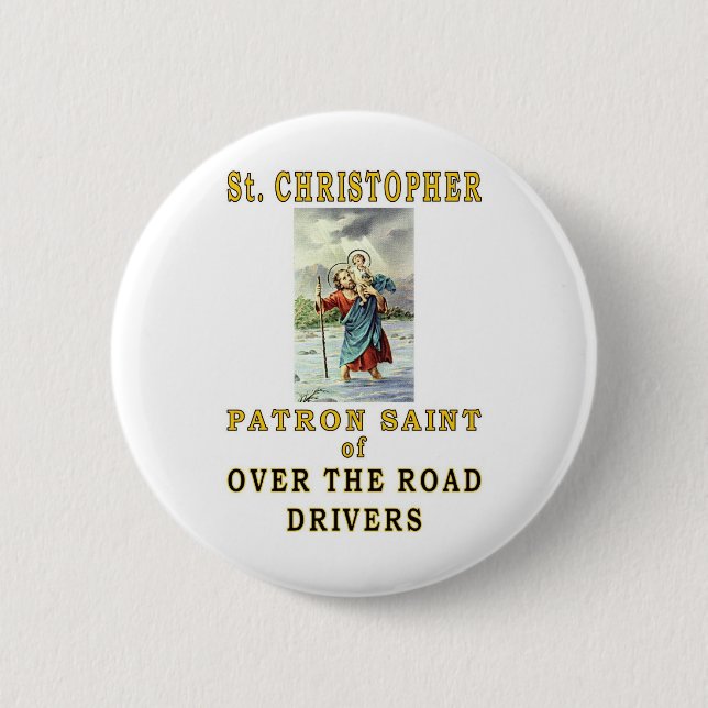 BADGE ROND 5 CM SAINT CHRISTOPHER (Devant)
