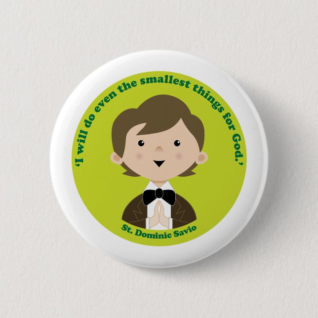 Badge Rond 5 Cm Saint Dominic Savio (Devant)