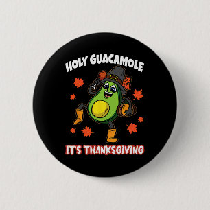 Badge Rond 5 Cm Saint-Guacamole Son Don Avocado Pilgrim Fa