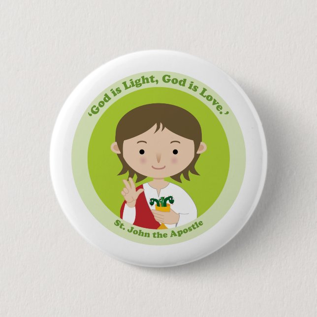 Badge Rond 5 Cm Saint Jean l'Apôtre (Devant)