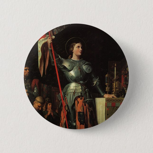 Badge Rond 5 Cm Saint Jeanne d'Arc (Devant)