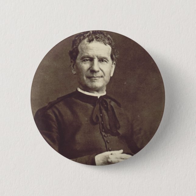 Badge Rond 5 Cm Saint John Bosco Prêtre et confesseur (Devant)