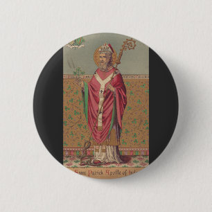 Badge Rond 5 Cm Saint Patrick d'Irlande Art celtique sacré