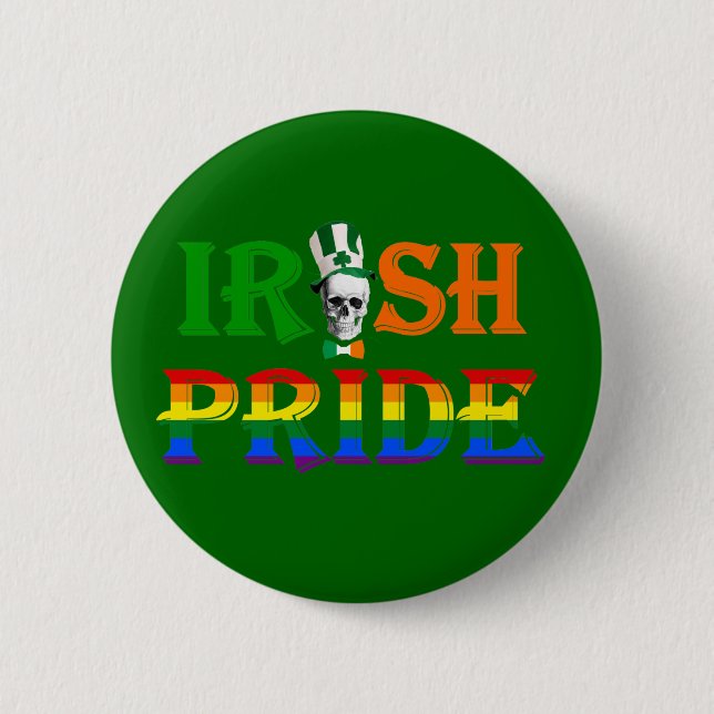 Badge Rond 5 Cm Saint Patrick gay pride (Devant)