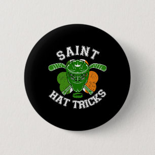 Badge Rond 5 Cm Saint Patrick Hockey Saint Casquette Trick Boy Gir