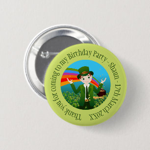 Badge Rond 5 Cm Saint Patrick's Birthday Boy Merci