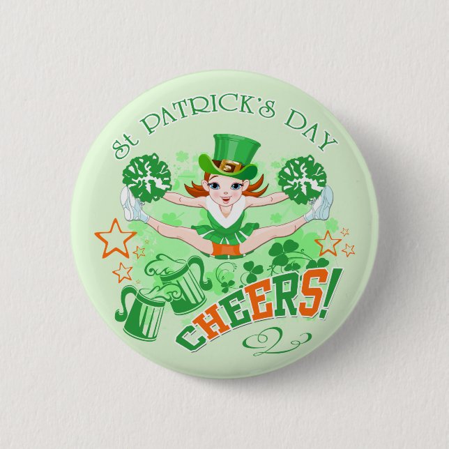 Badge Rond 5 Cm Saint Patrick's Day (Devant)