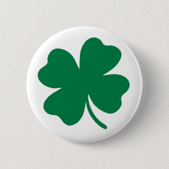 Badge Rond 5 Cm Saint Patrick's Day Essential : Bouton Shamrock ve (Devant)